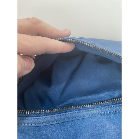 The Sac Blue Denim Colored Crossbody Hobo Bag - Picture 3 of 9